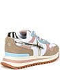 Color:Taupe/Multi - Image 2 - Yak Suede Colorblock Platform Retro Sneakers