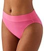 Color:Hot Pink - Image 3 - At Ease High-Cut Microfiber Panty