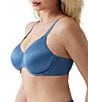 Wacoal Back Appeal® Dot Jacquard Underwire Bra, Color:Blue Horizon - Image 3