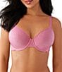 Wacoal Back Appeal™ Dot Jacquard Underwire U-Shape Back T-Shirt Full-Busted Bra, Color:Chateau Rose - Image 1