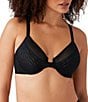 Color:Black - Image 1 - Elevated Allure Front-Close Underwire Bra