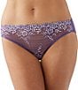 Wacoal Embrace Lace® Sheer Mesh Bikini Panty, Color:Grape Compote - Image 1