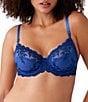 Color:Blue/Bellwether Blue - Image 1 - Embrace Lace® Underwire Bra