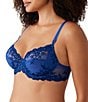 Color:Blue/Bellwether Blue - Image 3 - Embrace Lace® Underwire Bra