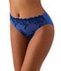 Color:Blue/Bellwether Blue - Image 3 - Embrace Lace® Hi-Cut Brief Panty