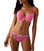 Color:Hot Pink/Multi - Image 3 - Embrace Lace® Seamless Underwire T-Shirt Bra