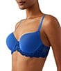 Color:Blue/Bellwether Blue - Image 3 - Embrace Lace® Seamless Underwire T-Shirt Bra