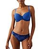 Color:Blue/Bellwether Blue - Image 4 - Embrace Lace® Seamless Underwire T-Shirt Bra