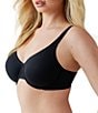 Wacoal Ever Flexing Seamless Underwire Bra, Color:Black - Image 4