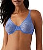 Color:Hydrangea - Image 1 - Halo Floral Lace Unlined Underwire Center Bow Bra