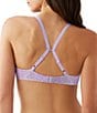 Wacoal Halo Floral Lace Unlined Underwire Center Bow Bra, Color:Purple Rose - Image 3