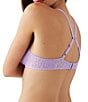 Wacoal Halo Floral Lace Unlined Underwire Center Bow Bra, Color:Purple Rose - Image 5