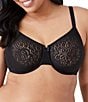 Wacoal Halo Floral Lace Unlined Underwire Center Bow Bra - Image 1