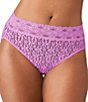 Color:First Bloom - Image 1 - Halo Lace Hi-Cut Floral Lace Brief Panty