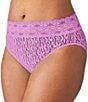 Color:First Bloom - Image 3 - Halo Lace Hi-Cut Floral Lace Brief Panty