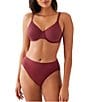 Wacoal Inside Job Underwire Full Coverage T-Shirt Bra, Color:Cordovan - Image 4