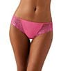 Color:Hot Pink - Image 1 - Le Femme Embroidered Bikini Panty