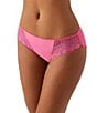 Color:Hot Pink - Image 3 - Le Femme Embroidered Bikini Panty