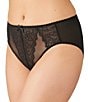 Wacoal Retro Chic Hi-Cut Brief Panty, Color:Onyx - Image 3