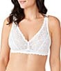 Wacoal Soft Sense Lace Bralette, Color:White - Image 1