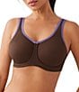 Wacoal Simone Sport Underwire Bra, Color:Hot Fudge - Image 1