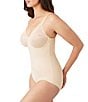 Color:Sand - Image 3 - Visual Effects Body Briefer with Minimizer Bra
