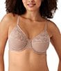 Color:Roebuck - Image 1 - Visual Effects Lace Underwire Full-Coverage Seamless Minimizer Bra