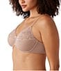 Color:Roebuck - Image 3 - Visual Effects Lace Underwire Full-Coverage Seamless Minimizer Bra