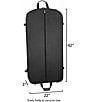 Wally Bags 42#double; Garment Bag with Two Pockets and Shoulder Strap, Color:Black - Image 2