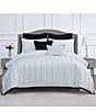 Waterford Sakamoto Collection Piece-Dyed Dobby Stripe Design Comforter Mini Set - Image 1