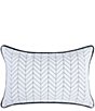 Waterford Sakamoto Herringbone Pattern Decorative Breakfast Pillow - Image 1