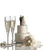 Color:No Color - Image 2 - Wedding Vows Interlocking Rings Crystal Flute Pair