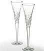 Color:Clear - Image 1 - Wishes Happy Celebrations Crystal Flute Pair