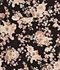 Color:Black Ditsy - Image 3 - Floral Print Sweetheart Neck Long Sleeve Midi Dress