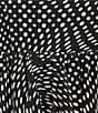 Color:Black Polka Dot - Image 3 - Polka Dot Print Square Neck Long Sleeve Tiered Mini Dress