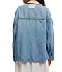 We The Free Lemon Point Collar Long Sleeve Denim Jacket - Image 2