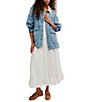 We The Free Lemon Point Collar Long Sleeve Denim Jacket - Image 4