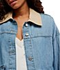 We The Free Lemon Point Collar Long Sleeve Denim Jacket - Image 5