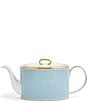 Wedgwood Helia Collection Blue/Gold Stripe Teapot - Image 1