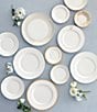 Color:White - Image 3 - Intaglio Embossed Bone China Salad Plate