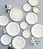Color:White - Image 3 - Intaglio Neoclassical Embossed Bone China 4-Piece Place Setting