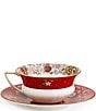 Wedgwood Wonderlust Crimson Orient Teacup & Saucer, Color:Multi - Image 2