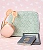 Weezie Matcha Block Print Patterned Toiletry Case - Image 1