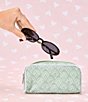 Weezie Matcha Block Print Patterned Toiletry Case - Image 4