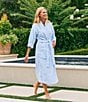 Weezie Rain Drop Long Organic Cotton Plush Terry Robe - Image 5