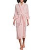 Weezie Striped Long Organic Cotton Plush Terry Robe - Image 1