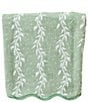 Weezie Willow Leaves Patterned Scallop Organic Cotton Bath Towels - Image 3