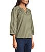 Westbound 3/4 Sleeve V-Neck Woven Top - Image 3