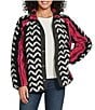 Westbound Abstract Print Long Sleeve Snap-Front Jacket - Image 1