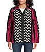 Westbound Abstract Print Long Sleeve Snap-Front Jacket - Image 2